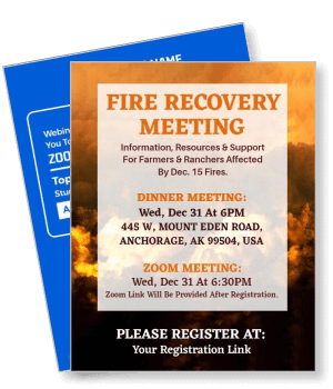 fire recovery meeting invitation farmers ranchers support registration information template