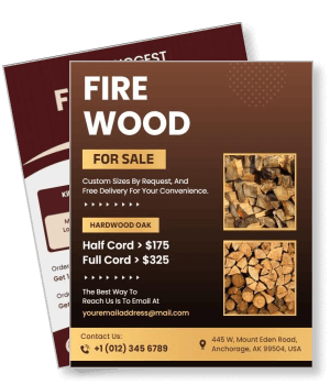 firewood sale hardwood oak half full cord pricing delivery contact info template