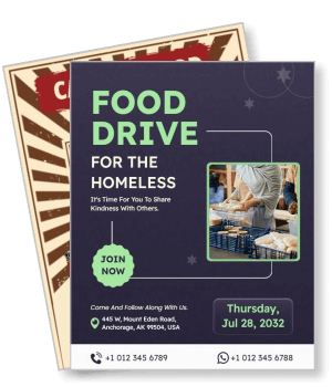 food drive event homeless outreach community service jul 28 2032 anchorage template