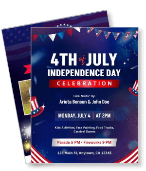 fourth of july independence day celebration event template
