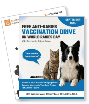 free anti rabies vaccination drive pet event september 28th template