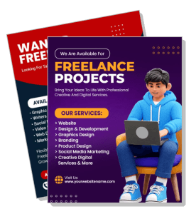 freelance services promotional flyer design digital marketing projects template