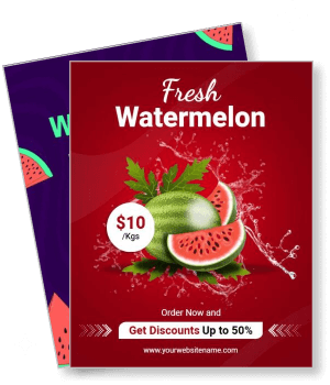 fresh watermelon discount price offer advertisement template