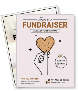 fundraiser event join us hand holding heart denver colorado location template