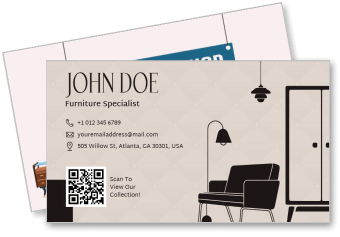 furniture specialist business card modern design template