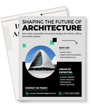 future architecture brochure design expert team green solutions template