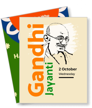 gandhi jayanti illustration october 2nd celebration design template