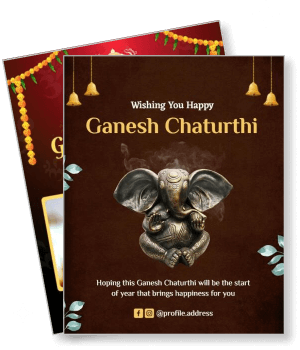 ganesh chaturthi wishes card ganesha idol festival greeting template