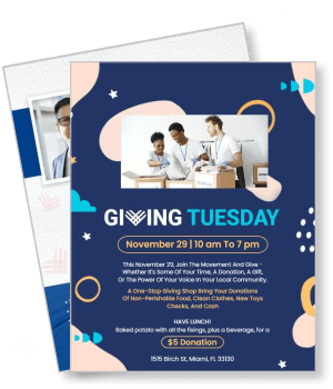 giving tuesday event charity donation drive november 29 template