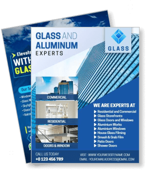 glass and aluminum experts commercial residential flyer template