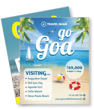 go goa travel tropical vacation package beach getaway template