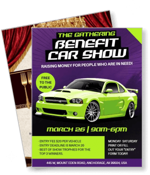 green muscle car benefit show fundraising event details template