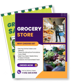 grocery store template online order promotion fresh products