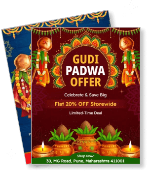 gudi padwa festival offer discount promotion pune template