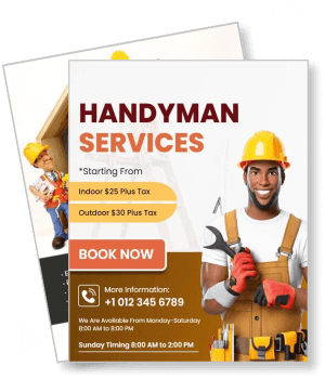 handyman services indoor outdoor pricing contact information template