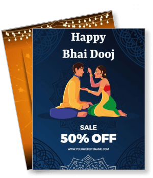 happy bhai dooj celebration sale offer template