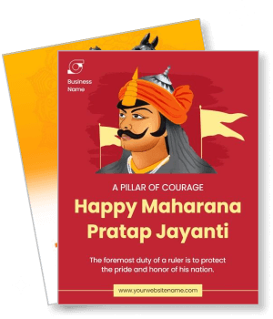 happy maharana pratap jayanti celebration with quote and illustration template
