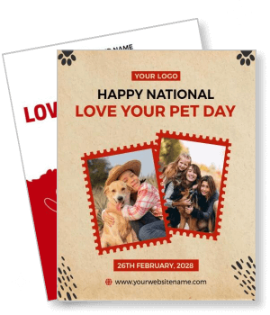 happy national love your pet day celebration template