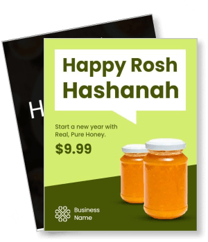 happy rosh hashanah pure honey sale promotion template