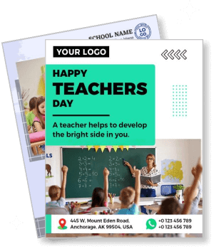 happy teachers day school promotion template