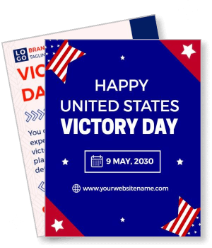 happy united states victory day celebration template
