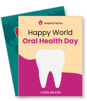 happy world oral health day dental awareness template