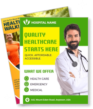 healthcare promotion quality services medical offers template