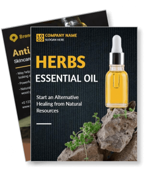 herbs essential oil alternative healing natural resources advertisement template