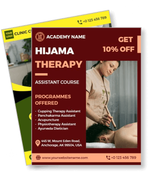 hijama therapy assistant course promotional discount offer template