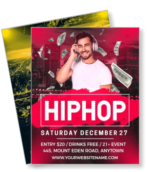 hip hop party december 27 event promotion design template