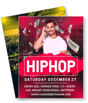 hip hop party flyer december 27 event promotion design template