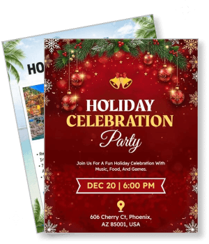 holiday celebration party invitation december 20 2023 template
