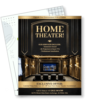 home theater installation service promotion template