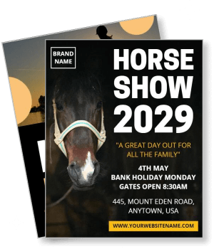 horse show 2029 poster bank holiday family event details template