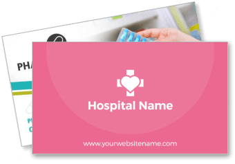 hospital business card pink design healthcare professional template