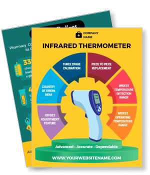 infrared thermometer features colorful infographic poster template