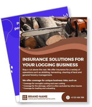 insurance solutions logging business ad skidding harvesting services template