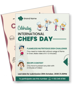 international chefs day celebration flameless nutritious dish challenge template