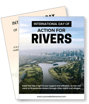 international day of action for rivers city aerial view template