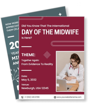 international day of the midwife 2023 event with theme details template
