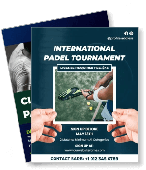 international padel tournament registration details contact information template