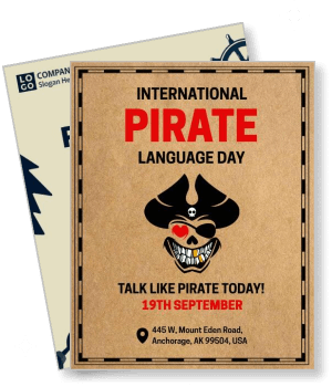 international pirate language day september 19th talk like pirate event template