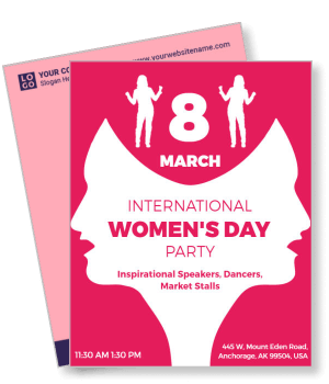international womens day party march 8 event design template
