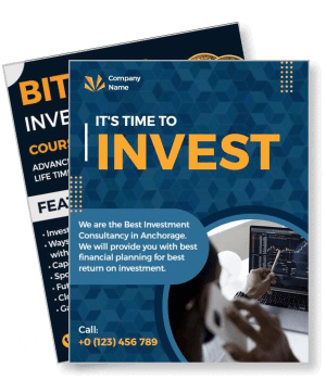 investment consultancy design template financial planning marketing material