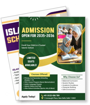 islamic school admission open 2035 2036 banner course offerings template