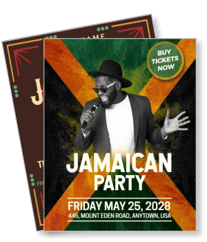 jamaican party with host details and event date template