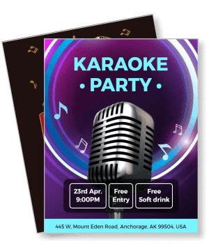 karaoke party with microphone free entry anchorage usa template