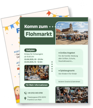 komm zum flohmarkt antique sale germany market promotion event details template