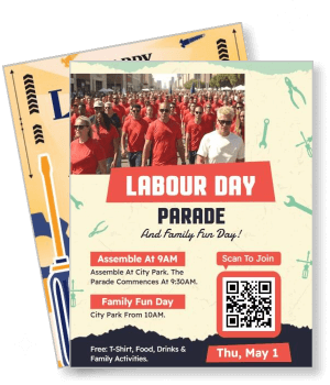 labour day parade community event details template