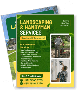 landscaping handyman services flyer residential commercial new york template